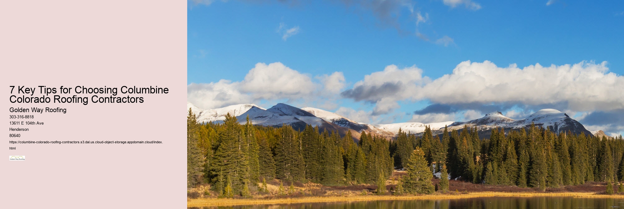 7 Key Tips for Choosing Columbine Colorado Roofing Contractors